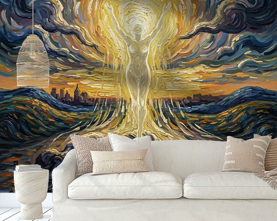 Voorbeeld van het werk in een kamer