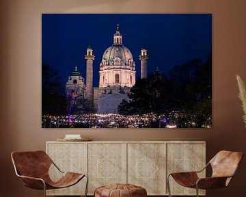 Karlskirche in Vienna / Austria van Philipp Stelzel