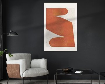 Orangefarbene Silhouette