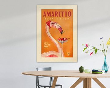 Amaretto Flamingo Art Deco Italiaans Café Reiskunst van The Whiskey Ginger