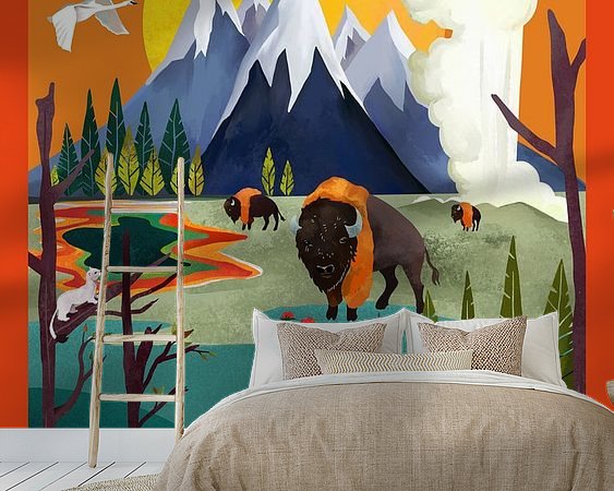 Voorbeeld van het werk in een kamer