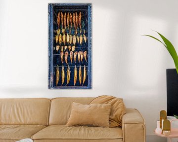Chambre de fumage avec poisson fumé sur la côte de la mer Baltique sur Werner Dieterich
