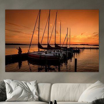 Sonnenuntergang am Veere-See