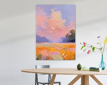 Field of flowers in dream light by Niklas Maximilian