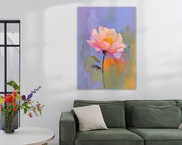 Pink rose in a play of colours by Niklas Maximilian