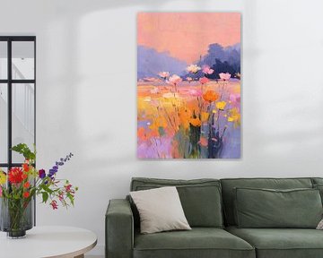 Zee van bloemen in warme kleuren van Niklas Maximilian