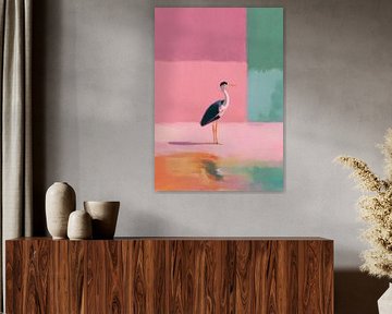 Graphic bird in a play of colours by Niklas Maximilian