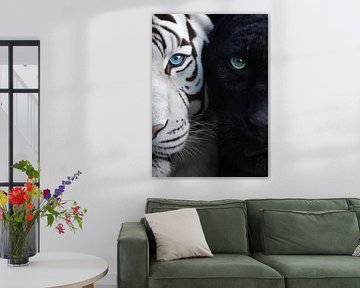 White Tiger & Black Panther - Yin & Yang by HyggeHavn