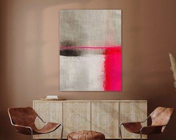 Abstrait moderne avec accent rose néon