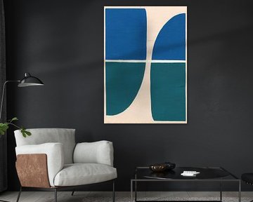 Minimalist blue-green abstract artwork by Niklas Maximilian