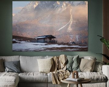 Mountain hut in the Moos near Lermoos