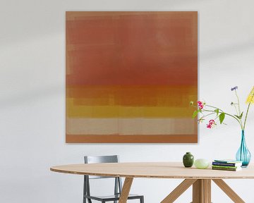 Orange, yellow, white. Abstract colorful painting inspired by Mark Rothko by Dina Dankers