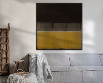 Brown, white, yellow. Abstract colorful painting inspired by Mark Rothko by Dina Dankers