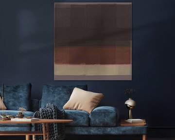 Taupe, brown, white. Abstract colorful painting inspired by Mark Rothko by Dina Dankers