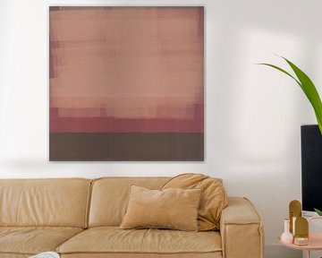 Pink and brown. Abstract colorful painting inspired by Mark Rothko by Dina Dankers