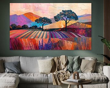 Modern Abstract painting. Series: Landscape in structures - 18