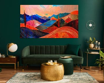 Modern Abstract painting. Series: Landscape in structures - 3