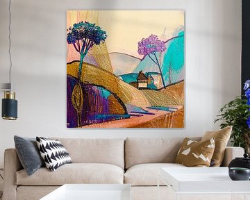 Modern Abstract painting. Series: Landscape in structures - 6