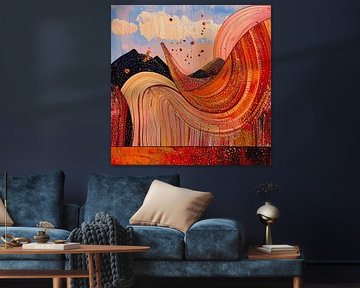 Modern Abstract painting. Series: Landscape in structures - 7
