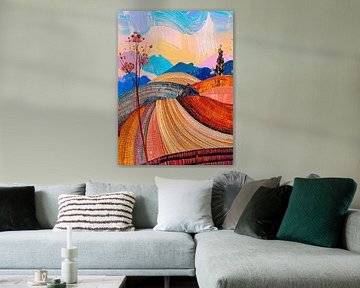 Modern Abstract painting. Series: Landscape in structures - 8