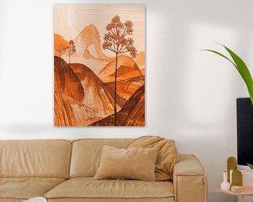 Modern Abstract schilderij. Serie: Landschap in structuren - 9