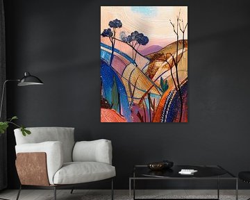 Modern Abstract painting. Series: Landscape in structures - 10