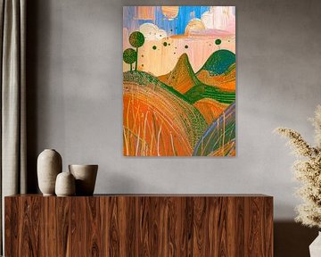 Modern Abstract painting. Series: Landscape in structures - 11