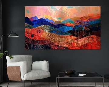 Modern Abstract schilderij. Serie: Landschap in structuren - 12