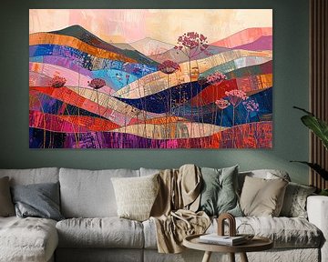 Modern Abstract painting. Series: Landscape in structures - 13 by Studio Pieternel