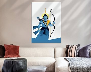 Dynamic Lord Rama with Bow by Art Kingdom