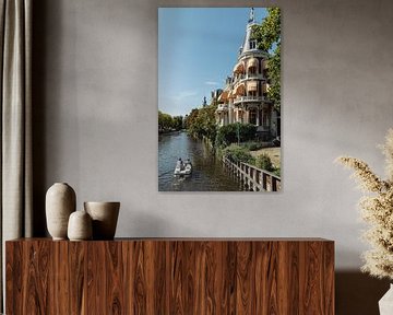 Orange marquis in summery Amsterdam by Inge Marije de Boer