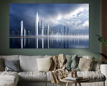 Skyline with state-of-the-art skyscrapers