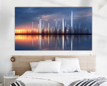 Skyline at sunset