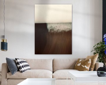 Composition abstraite en trois couleurs