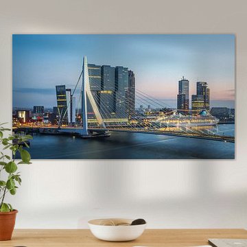Rotterdam by night by Leon van der Velden