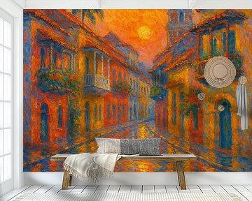 Serene zonsondergang in Cartagena - De Caraïben in goud en koraal