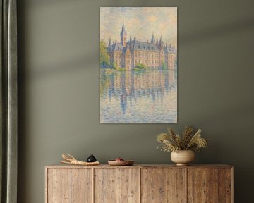 Impressionist Binnenhof Reflections – The Hague in Gentle Light by Travel Shop