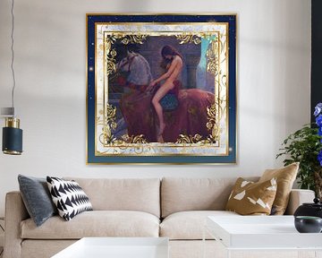 S.F. Remastered Version of Lady Godiva by John Collier by Silver Fox Art Decor