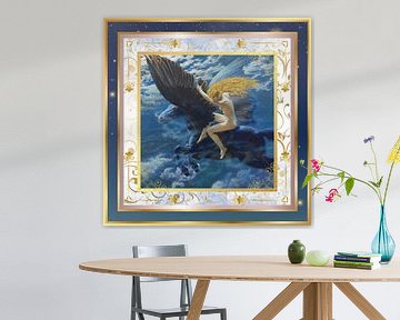 Dream Idyll (A Valkyrie) by Edward Robert Hughes by Silver Fox Art Decor