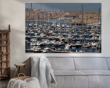 Marina on the coast of Malta
