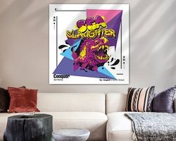 Voorbeeld van het werk in een kamer