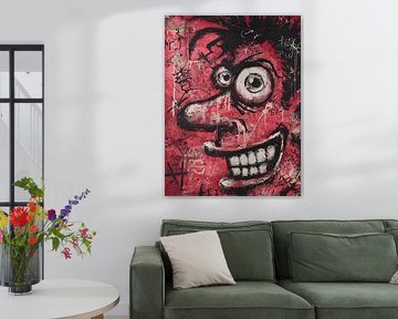 Pink Head | Crazy Smile by ARTEO Paintings