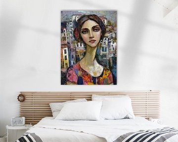 Vietnam Woman Painting | Dreamy City Portraits