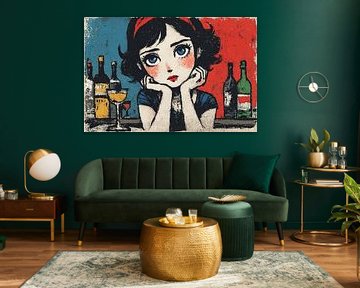 Vrouw Drankjes | Girl Behind Bar van OMG Art
