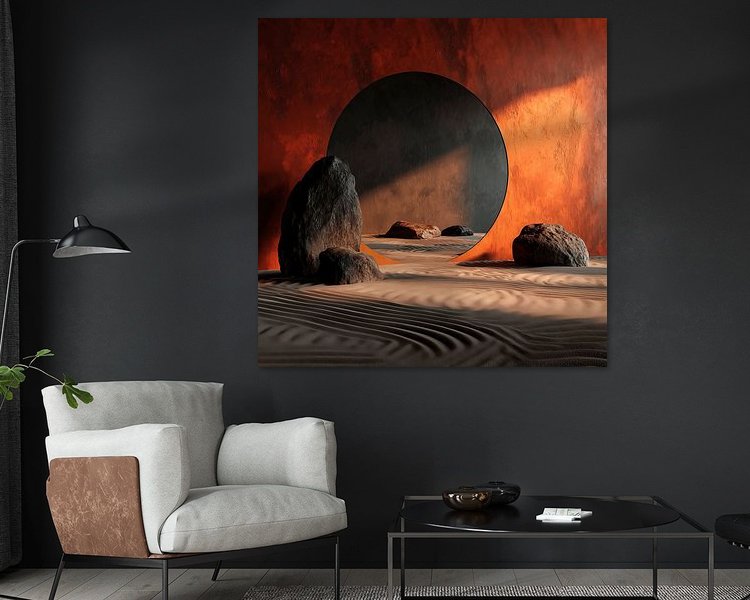 Voorbeeld van het werk in een kamer