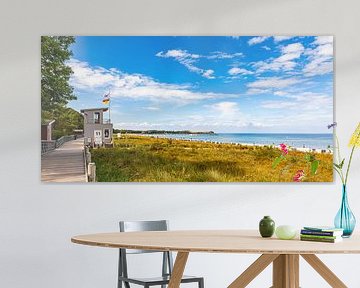Panorama beach in the Baltic Sea resort of Boltenhagen on the Baltic Sea