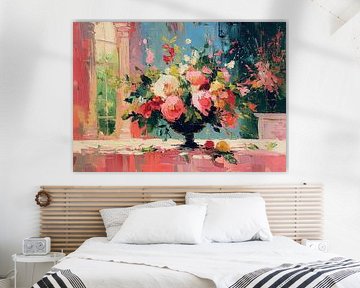 Still life with colourful flowers by Niklas Maximilian