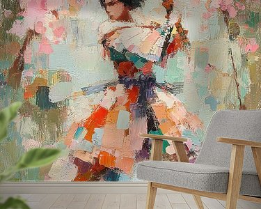 Voorbeeld van het werk in een kamer