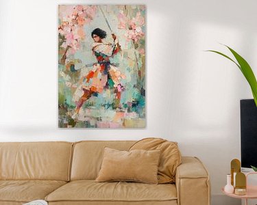 Voorbeeld van het werk in een kamer