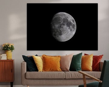 Moon with a clearly visible moon surface